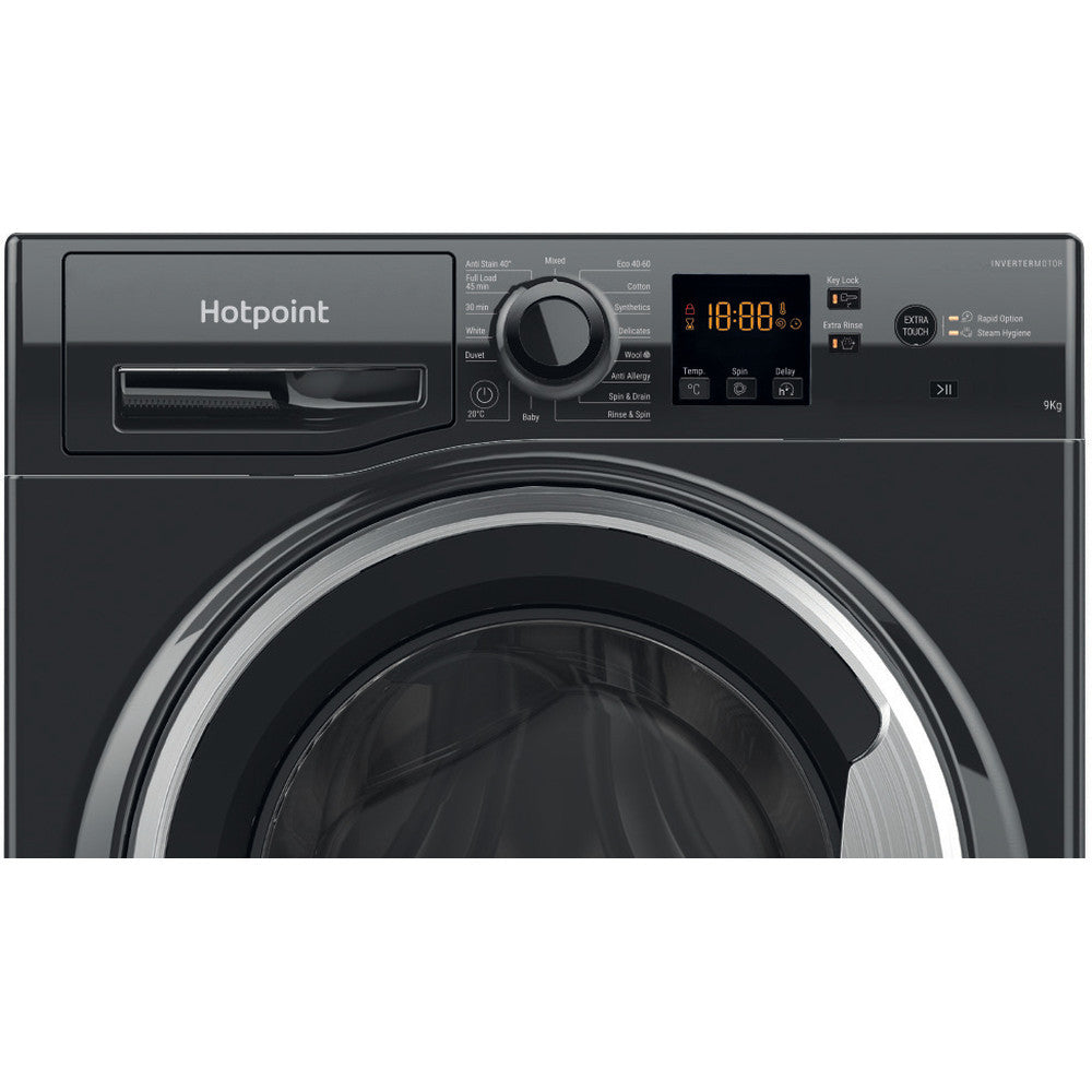 hotpoint-nswf946bsuk-9kg-1400-spin-washing-machine-black-black-1082406872 Hotpoint NSWF946BSUK 9Kg 1400 Spin Washing Machine Black - Image 2