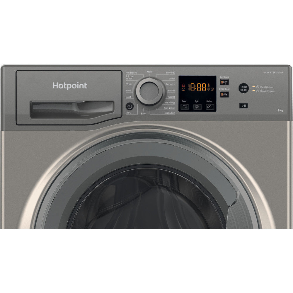 hotpoint-nswf946gguk-9kg-1400-spin-washing-machine-graphite-graphite-1082406904 Hotpoint NSWF946GGUK 9Kg 1400 Spin Washing Machine Graphite - Image 3