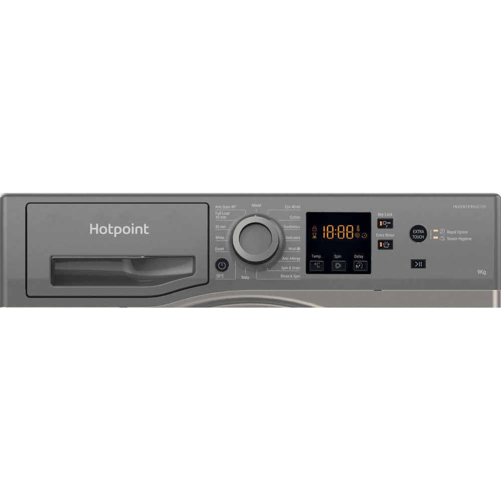 hotpoint-nswf946gguk-9kg-1400-spin-washing-machine-graphite-graphite-1082406907 Hotpoint NSWF946GGUK 9Kg 1400 Spin Washing Machine Graphite - Image 4