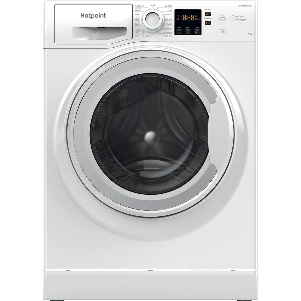 hotpoint-nswf946wuk-9kg-1400-spin-washing-machine-white-white-1082406942 Hotpoint NSWF946WUK 9kg 1400 Spin Washing Machine White - Image 1