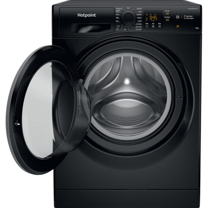 Hotpoint NSWM1046BSUK 10kg 1400 Spin Washing Machine Black - Image 2