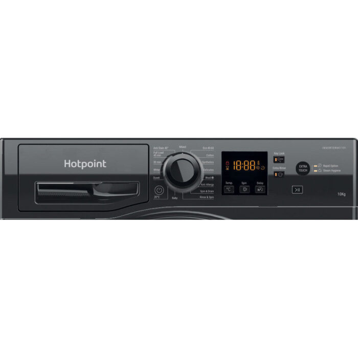 Hotpoint NSWM1046BSUK 10kg 1400 Spin Washing Machine Black - Image 4
