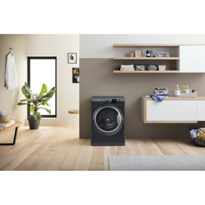 Hotpoint NSWM1046BSUK 10kg 1400 Spin Washing Machine Black - Image 8