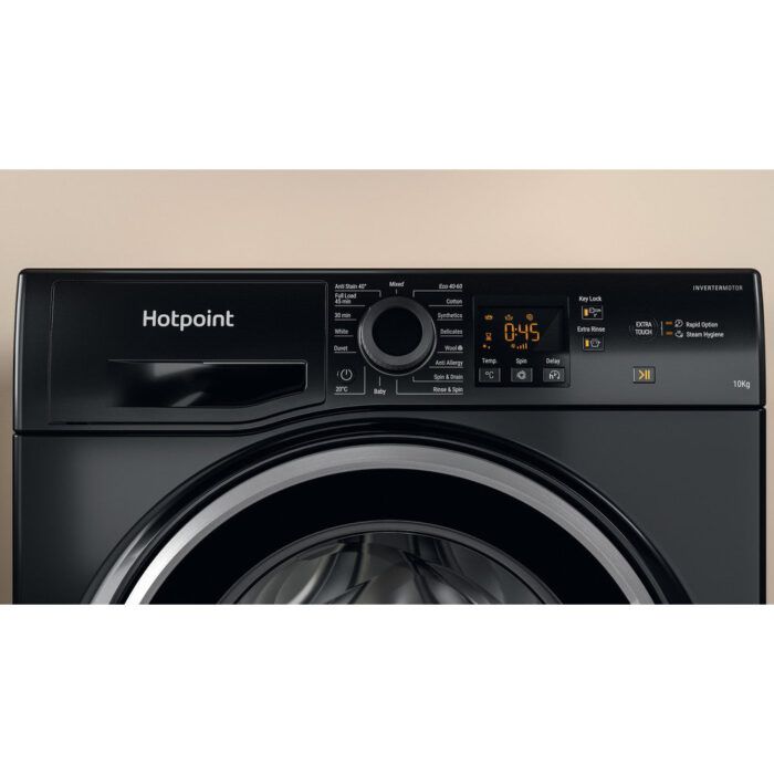 Hotpoint NSWM1046BSUK 10kg 1400 Spin Washing Machine Black - Image 9