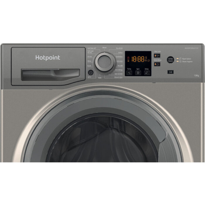 Hotpoint NSWM1046GGUK 10kg 1400 Spin Washing Machine Graphite - Image 3