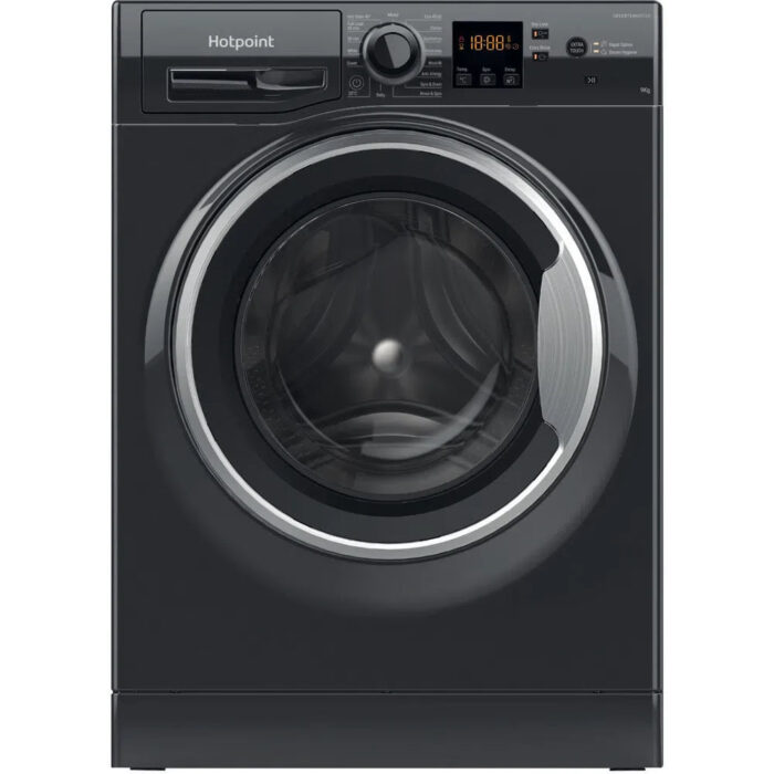 Hotpoint NSWM965CBSUKN 9kg 1600 Spin Washing Machine Black - Image 1