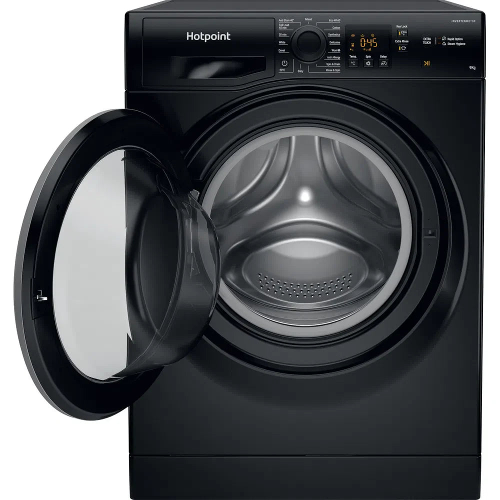 hotpoint-nswm965cbsukn-9kg-1600-spin-washing-machine-black-black-1082407135 Hotpoint NSWM965CBSUKN 9kg 1600 Spin Washing Machine Black - Image 2