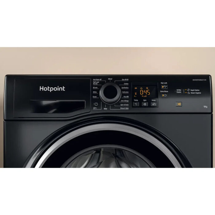 Hotpoint NSWM965CBSUKN 9kg 1600 Spin Washing Machine Black - Image 4