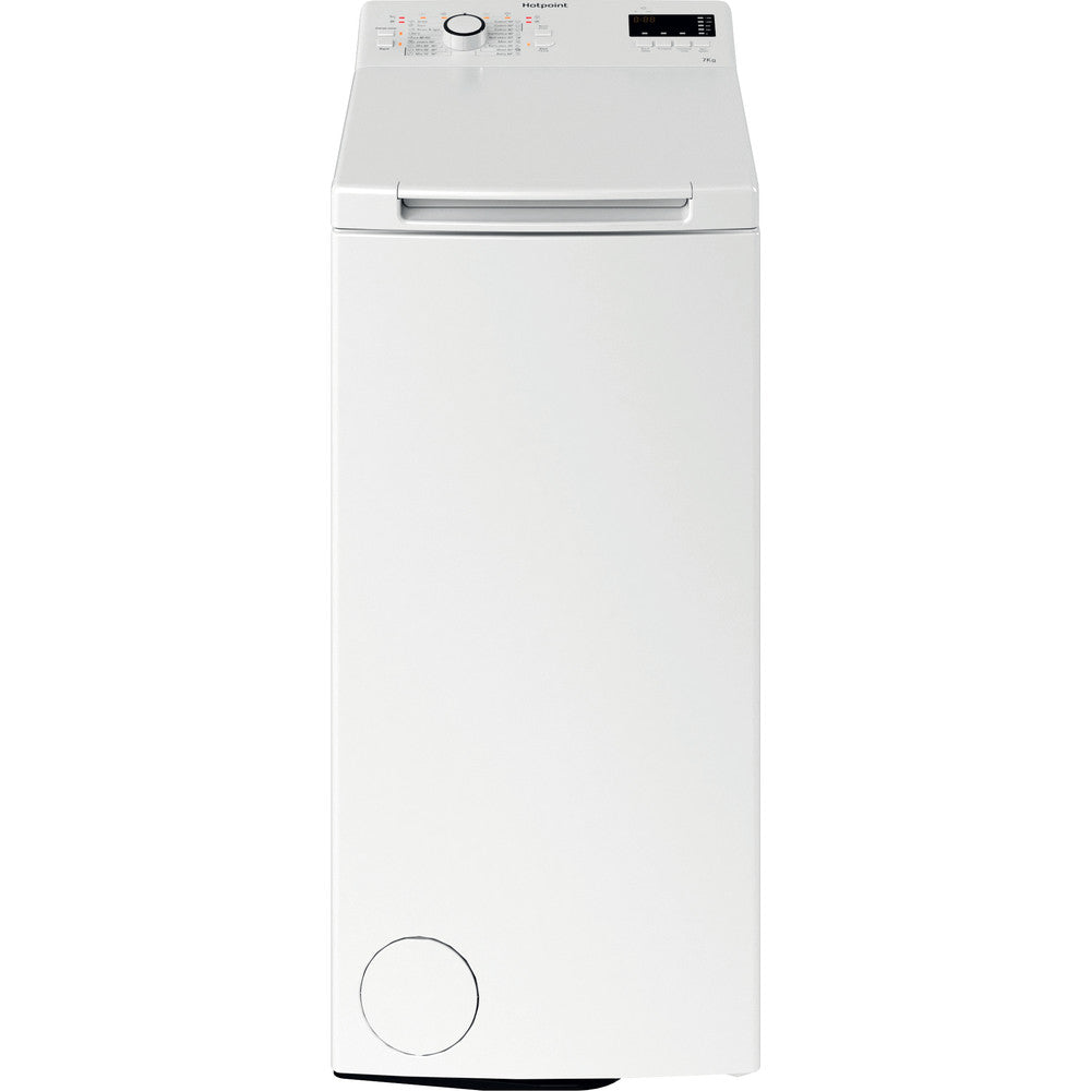 hotpoint-wmtf722uukn-top-loading-7kg-washing-machine-with-1200-spin-white-1082407872 Hotpoint WMTF722UUKN Top Loading 7kg Washing Machine With 1200 Spin White - Image 1