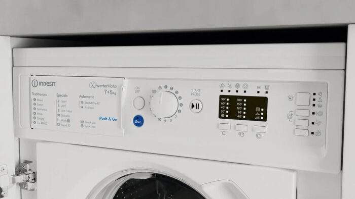 Indesit BIWDIL75148 7kg+5kg 1400 Spin Integrated Washer Dryer White - Image 2