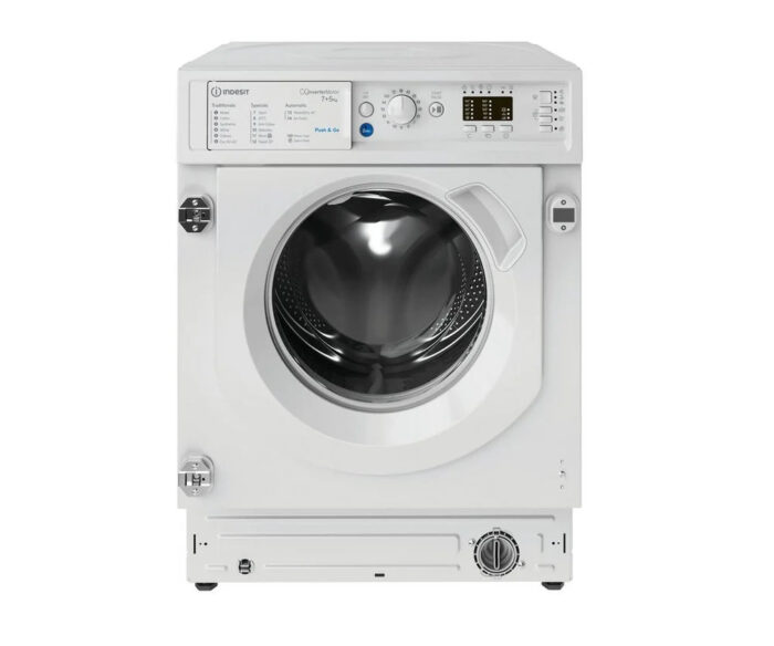 Indesit BIWDIL75148 7kg+5kg 1400 Spin Integrated Washer Dryer White - Image 1
