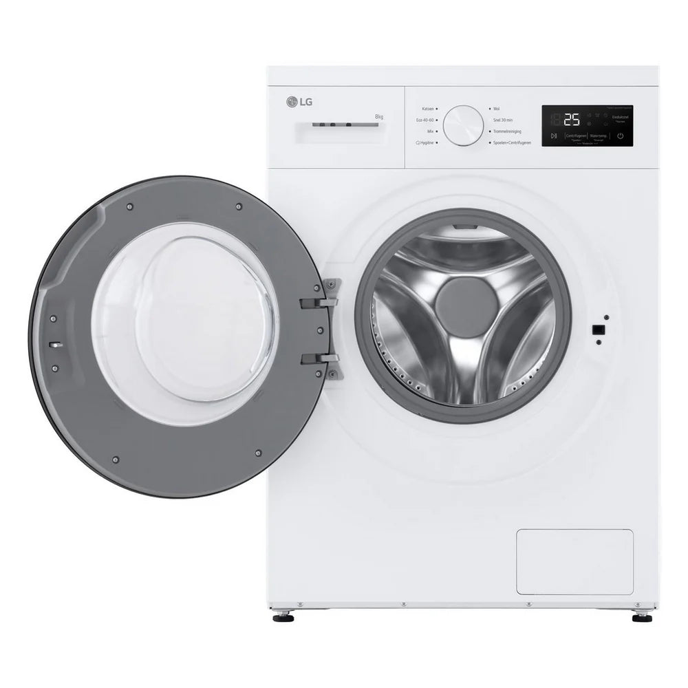 lg-f4a10s8nwk-8kg-1400-spin-front-load-washing-machine-white-a-rated-1190517263 LG F4A10S8NWK 8kg 1400 Spin Front Load Washing Machine White - A Rated - Image 2