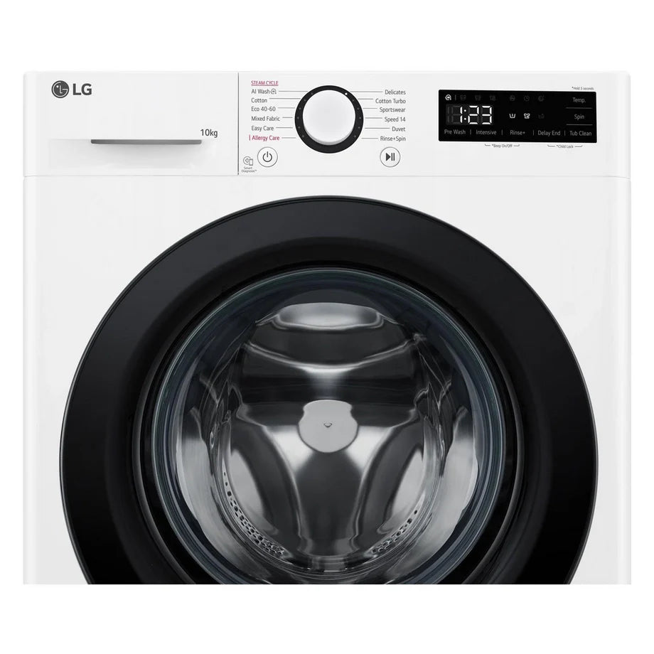 lg-f4y510wbln1-10kg-1400-spin-freestanding-front-load-washing-machine-white-1155125516 LG F4Y510WBLN1 10kg Steam 1400 Spin Freestanding Front Load Washing Machine White - A Rated - Image 3