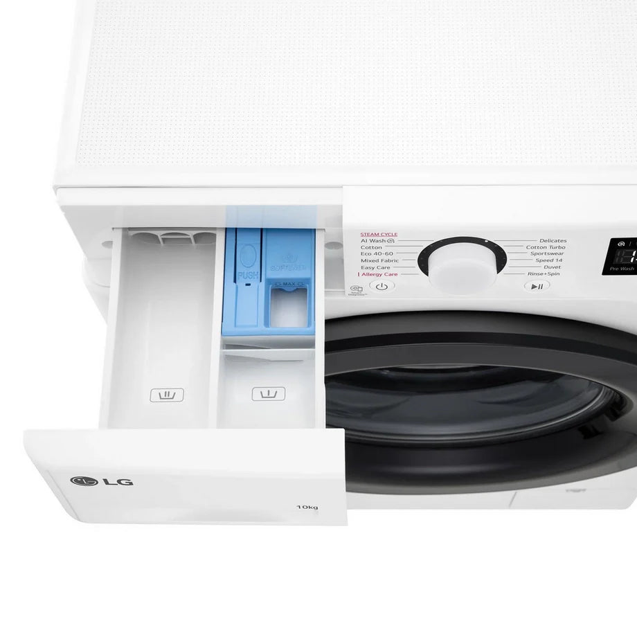 lg-f4y510wbln1-10kg-1400-spin-freestanding-front-load-washing-machine-white-1155125521 LG F4Y510WBLN1 10kg Steam 1400 Spin Freestanding Front Load Washing Machine White - A Rated - Image 7