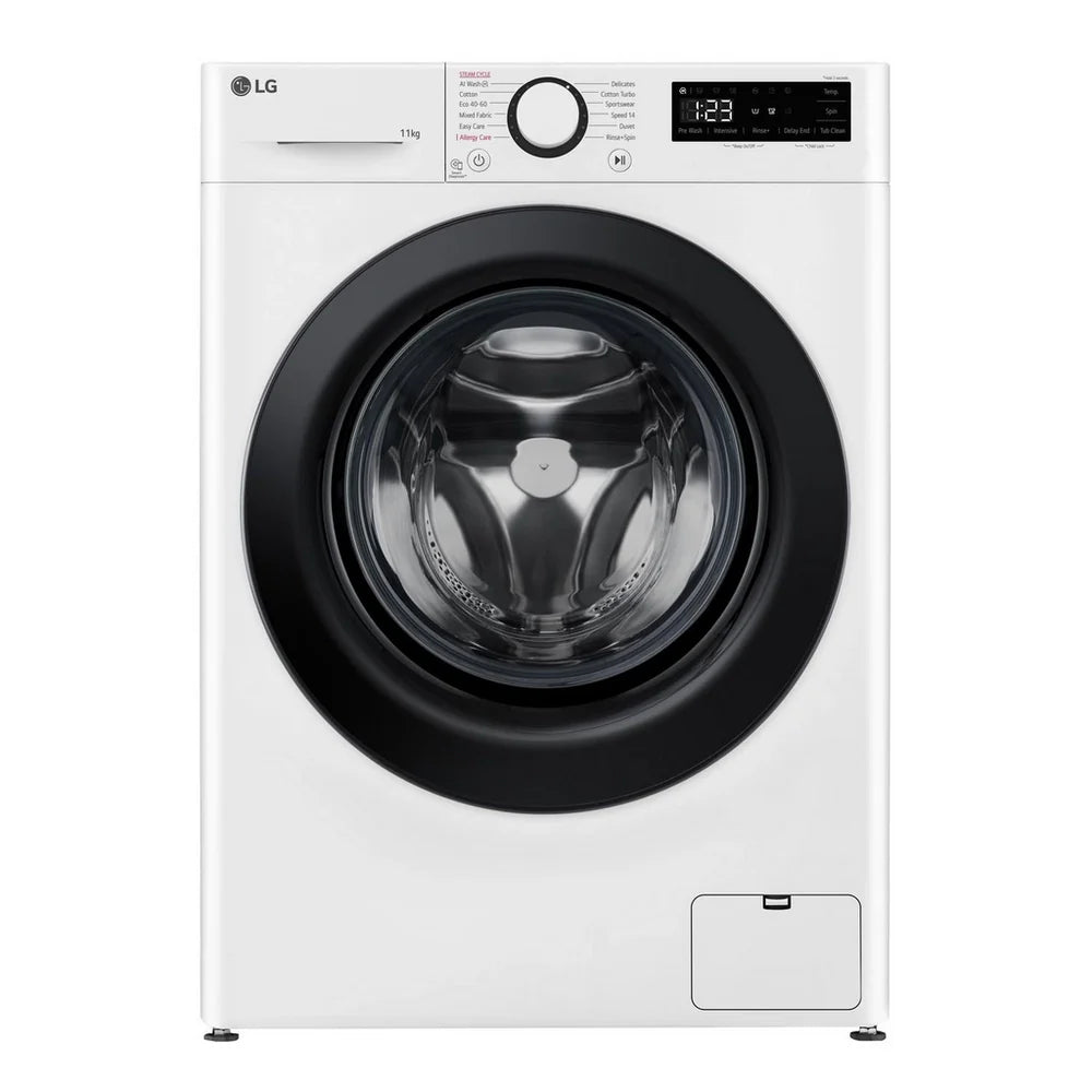 lg-f4y511wbln1-11kg-steam-1400-spin-freestanding-front-load-washing-machine-white-a-rated-11kg-1160549609 LG F4Y511WBLN1 11kg Steam 1400 Spin Freestanding Front Load Washing Machine White - A Rated - Image 1
