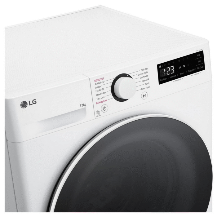 LG F4Y513WWLN1 13kg 1400 Spin AI Direct Drive Freestanding Washing Machine White - Image 12