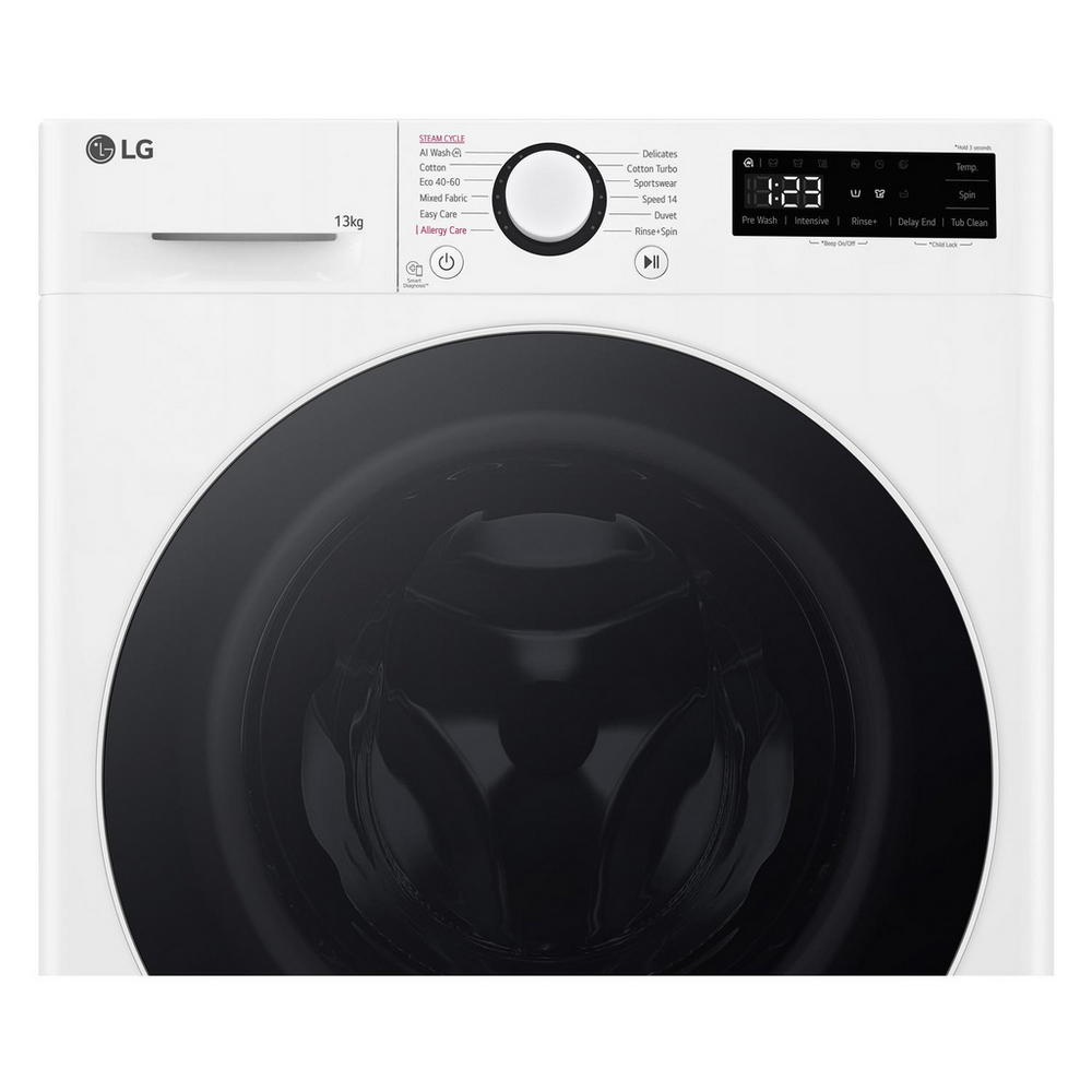 lg-f4y513wwln1-13kg-1400-spin-ai-direct-drive-freestanding-washing-machine-white-1195959301 LG F4Y513WWLN1 13kg 1400 Spin AI Direct Drive Freestanding Washing Machine White - Image 3