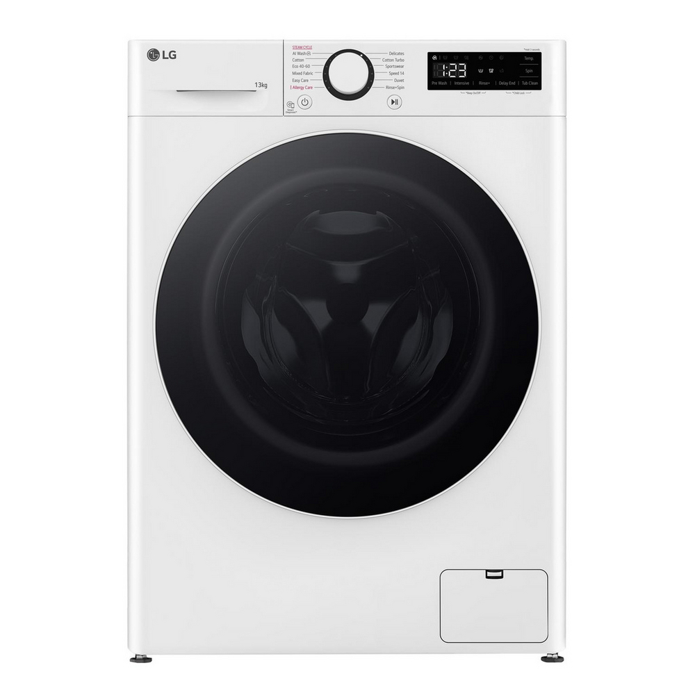 lg-f4y513wwln1-13kg-1400-spin-ai-direct-drive-freestanding-washing-machine-white-1195959303-1 LG F4Y513WWLN1 13kg 1400 Spin AI Direct Drive Freestanding Washing Machine White - Image 1
