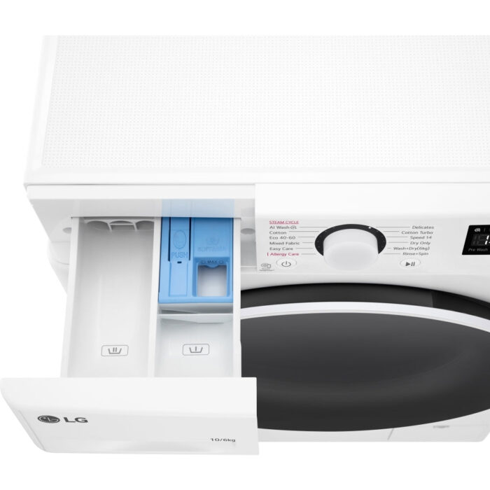 LG FWY606WWLN1 10+6kg 1400 Spin Washer Dryer White - Image 3