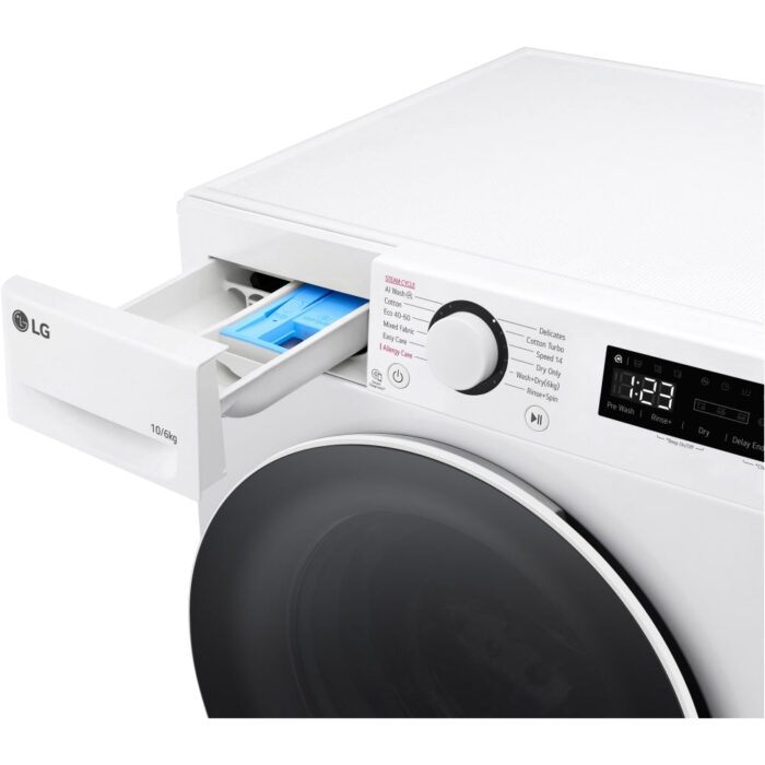 LG FWY606WWLN1 10+6kg 1400 Spin Washer Dryer White - Image 16