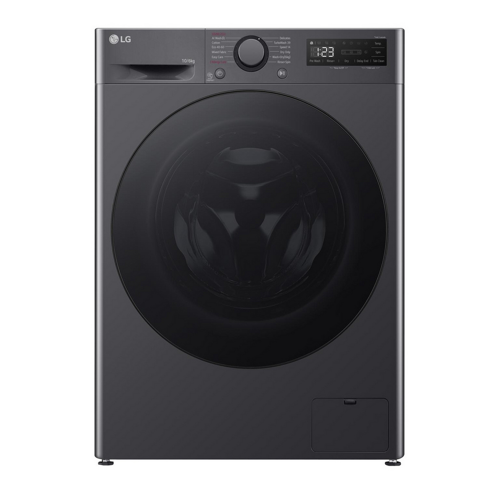 lg-fwy706gbtn1-10-6-kg-1400-spin-washer-dryer-slate-grey-1195848112 LG FWY706GBTN1 10+6 kg 1400 Spin Freestanding Washer Dryer Slate Grey - Image 1