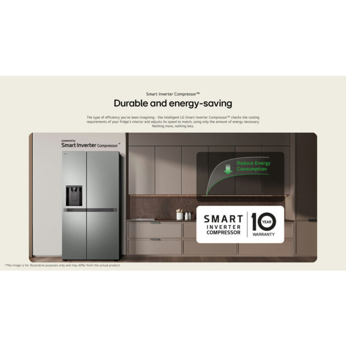 LG GSLC40PYPE 641L NatureFRESH American Fridge Freezer Prime Silver - Image 13
