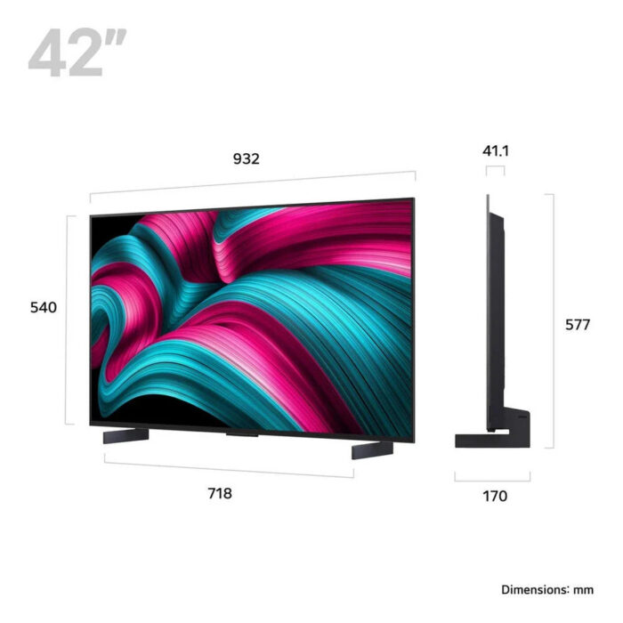 LG OLED42C55LA 42 Inch OLED evo AI C5 4K Ultra HD HDR Smart TV 2025 - Image 2
