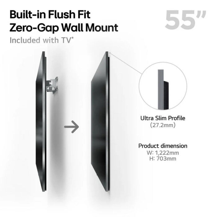 LG OLED55G54LW 55 Inch OLED evo AI G5 OLEDG54LW 4K Ultra HD HDR Smart TV 2025 - Wall mount version - Image 2
