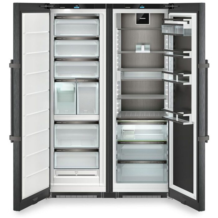Liebherr Peak XRCBS5295 120cm 519L Freestanding No Frost Side by Side Fridge Freezer Black Steel - Image 1