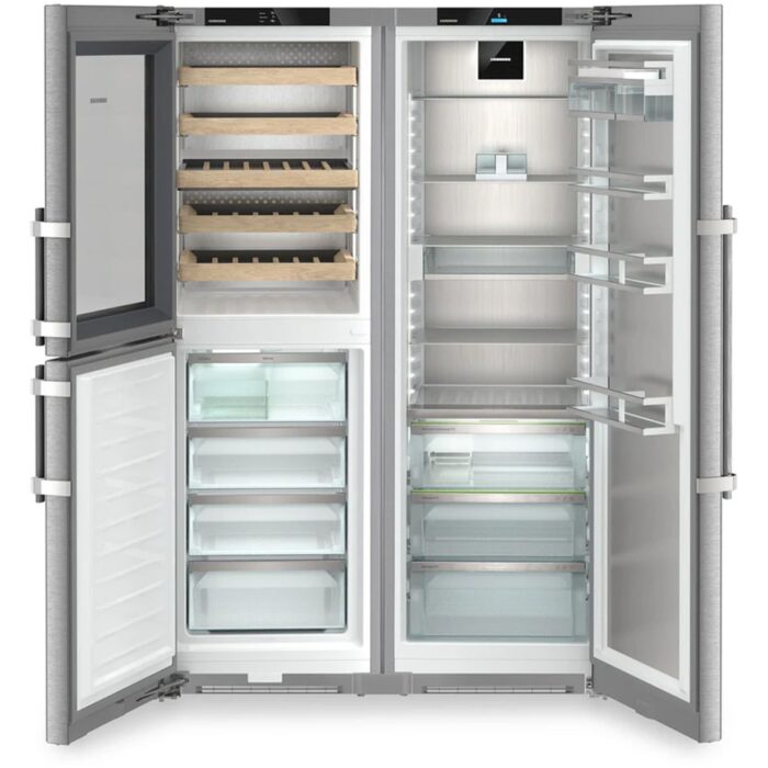 Liebherr Peak XRCST5295 120cm 689L Freestanding No Frost Side by Side Fridge Freezer Stainless Steel - Image 1