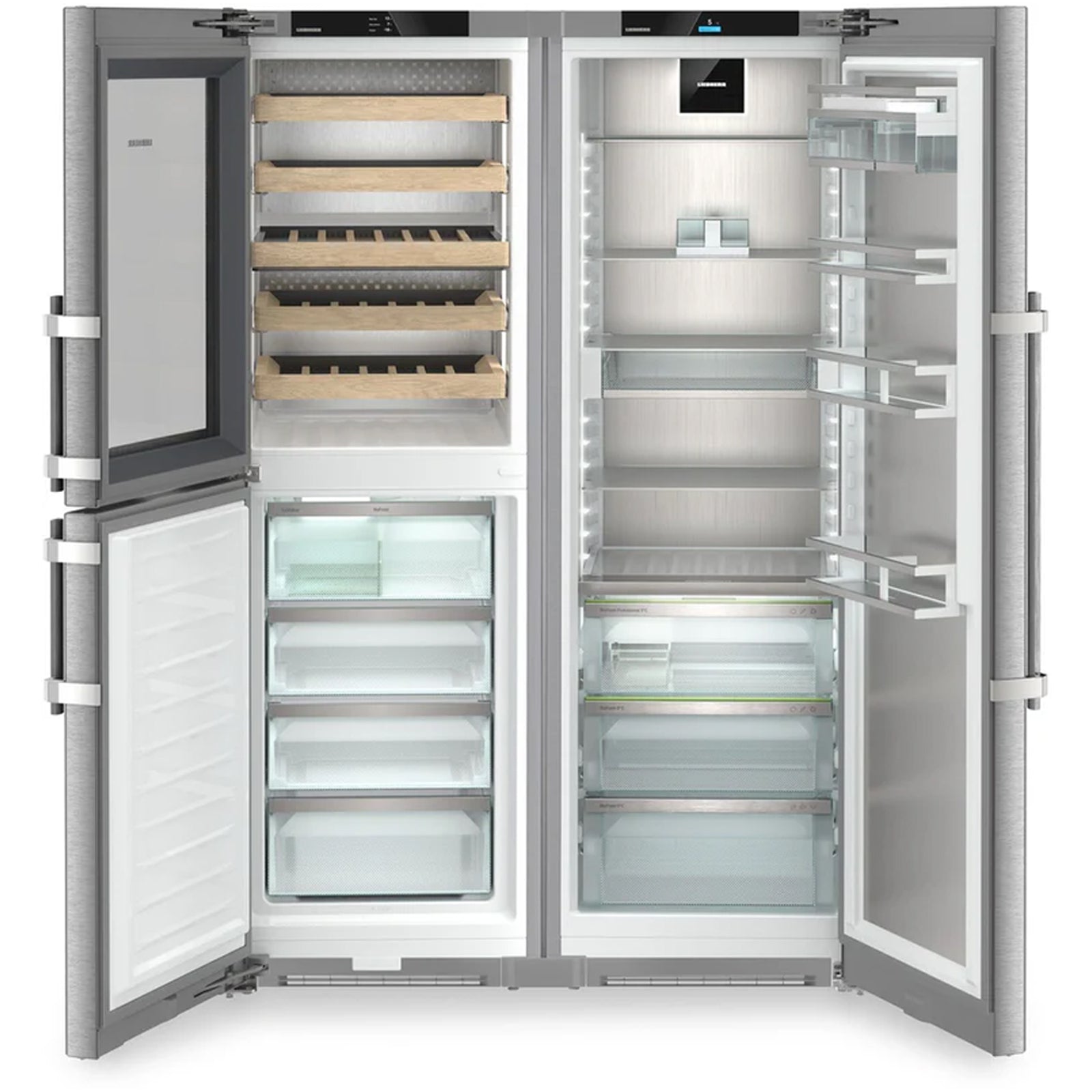 liebherr-peak-xrcst5295-120cm-689l-freestanding-no-frost-side-by-side-fridge-freezer-stainless-steel-1154698134 Liebherr Peak XRCST5295 120cm 689L Freestanding No Frost Side by Side Fridge Freezer Stainless Steel - Image 1