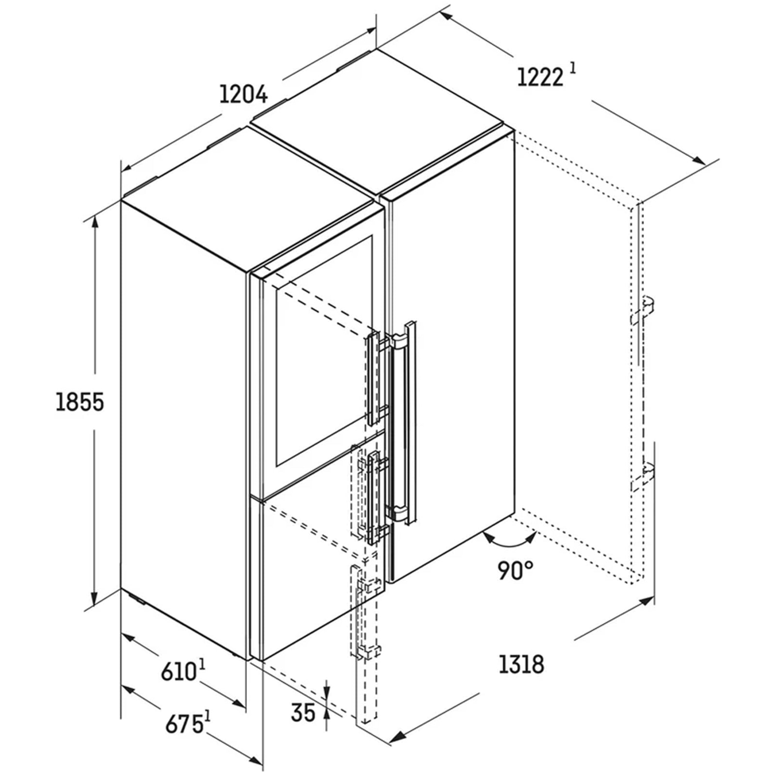 liebherr-peak-xrcst5295-120cm-689l-freestanding-no-frost-side-by-side-fridge-freezer-stainless-steel-1154698135 Liebherr Peak XRCST5295 120cm 689L Freestanding No Frost Side by Side Fridge Freezer Stainless Steel - Image 4
