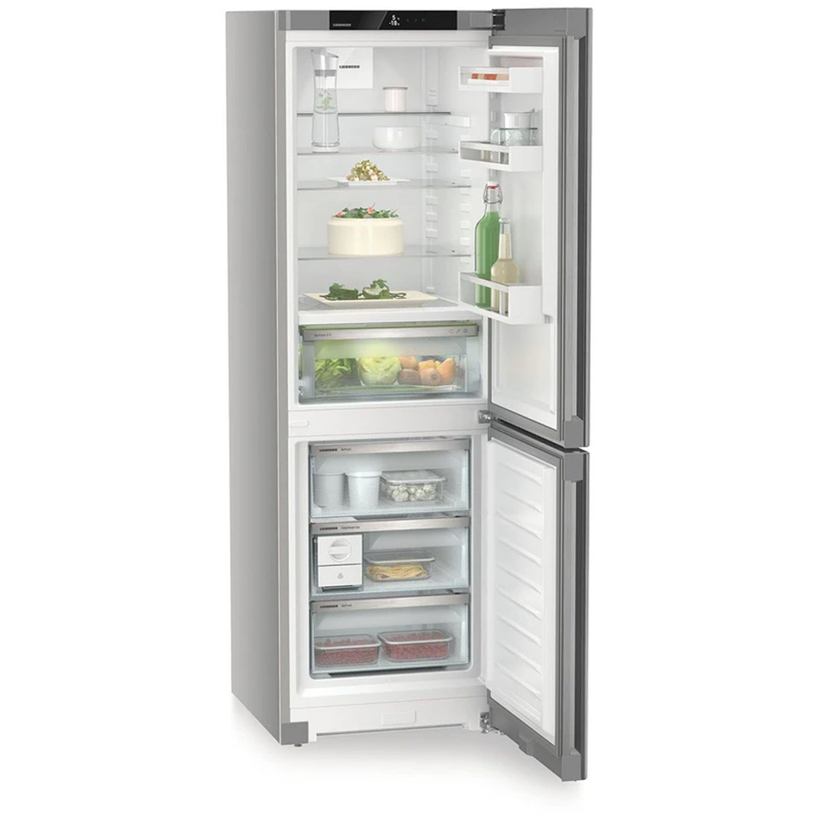 liebherr-plus-cbnsfc5223-60cm-biofresh-no-frost-fridge-freezer-stainless-steel-1146562019 Liebherr Plus CBNSFC5223 60cm BioFresh No Frost Fridge Freezer Stainless Steel - Image 2