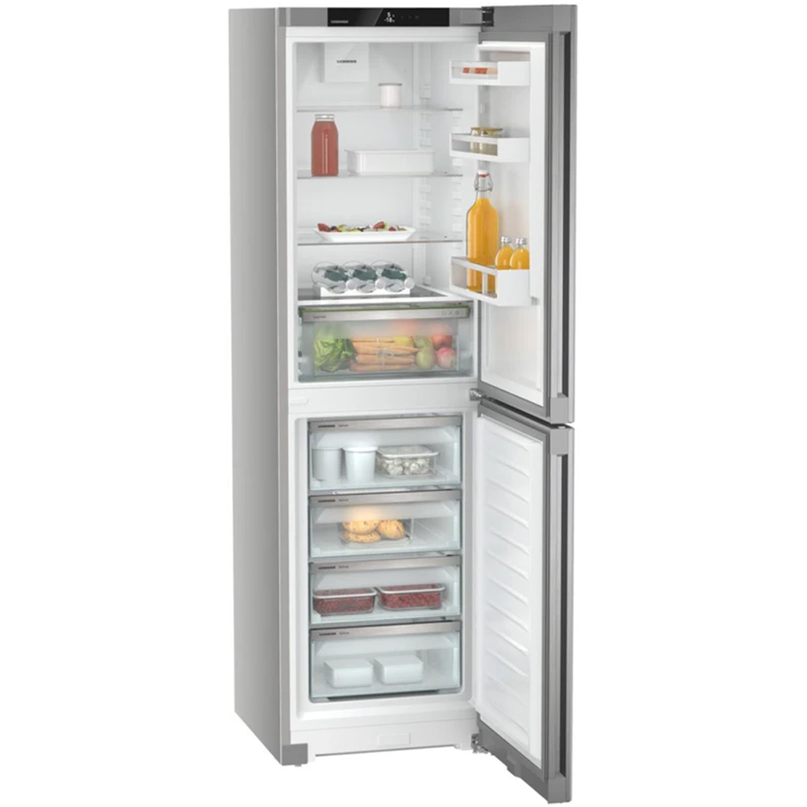 liebherr-plus-cnsfd5704-pure-nofrost-combined-fridge-freezers-with-easyfresh-silver-1151668505 Liebherr Plus CNSFD5704 Pure NoFrost Combined fridge-freezers with EasyFresh Silver - Image 2