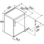 Liebherr Plus RSDCI1621 60cm 125L Easy Fresh Freestanding Under Counter Silver Fridge with Icebox - Image 9