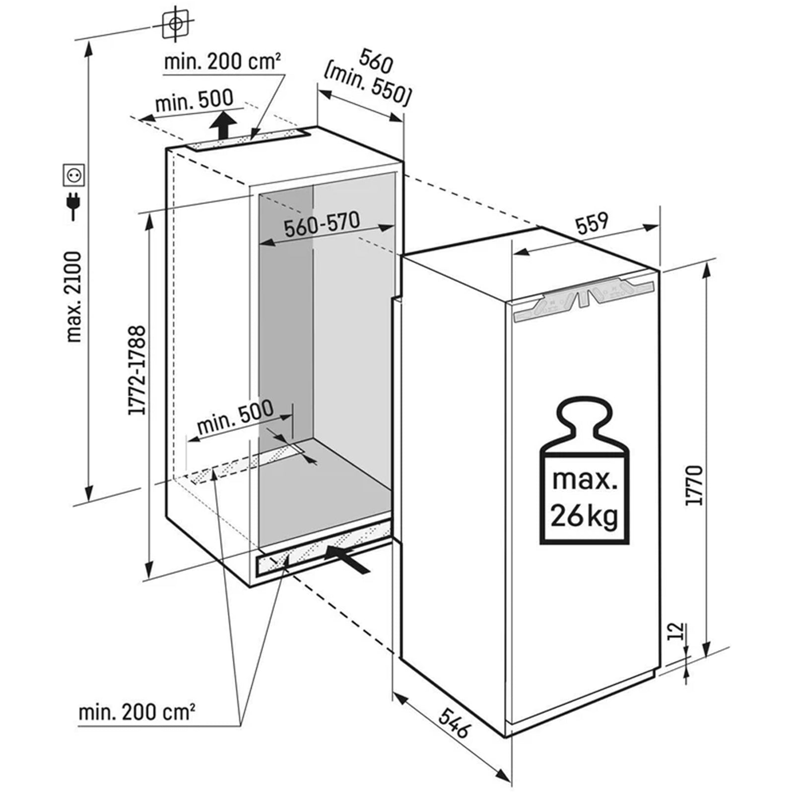 liebherr-plus-sifne5128-fully-integrated-upright-frost-free-freezer-1154214013 Liebherr Plus SIFNE5128 Fully Integrated Upright Frost Free Freezer - Image 4
