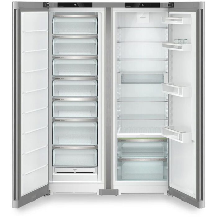 Liebherr Plus XRFSF5225 660L Bio Fresh No Frost Side by Side Freestanding Fridge Freezer in Silver - Image 2