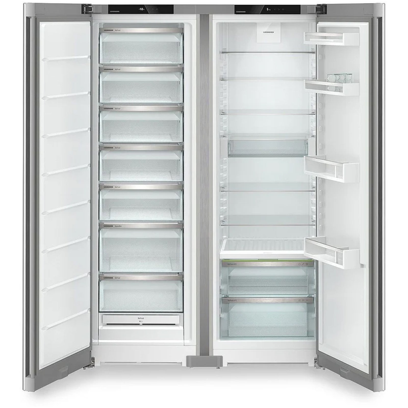 liebherr-plus-xrfsf5225-660l-bio-fresh-no-frost-side-by-side-freestanding-fridge-freezer-in-silver-1154706334 Liebherr Plus XRFSF5225 660L Bio Fresh No Frost Side by Side Freestanding Fridge Freezer in Silver - Image 2
