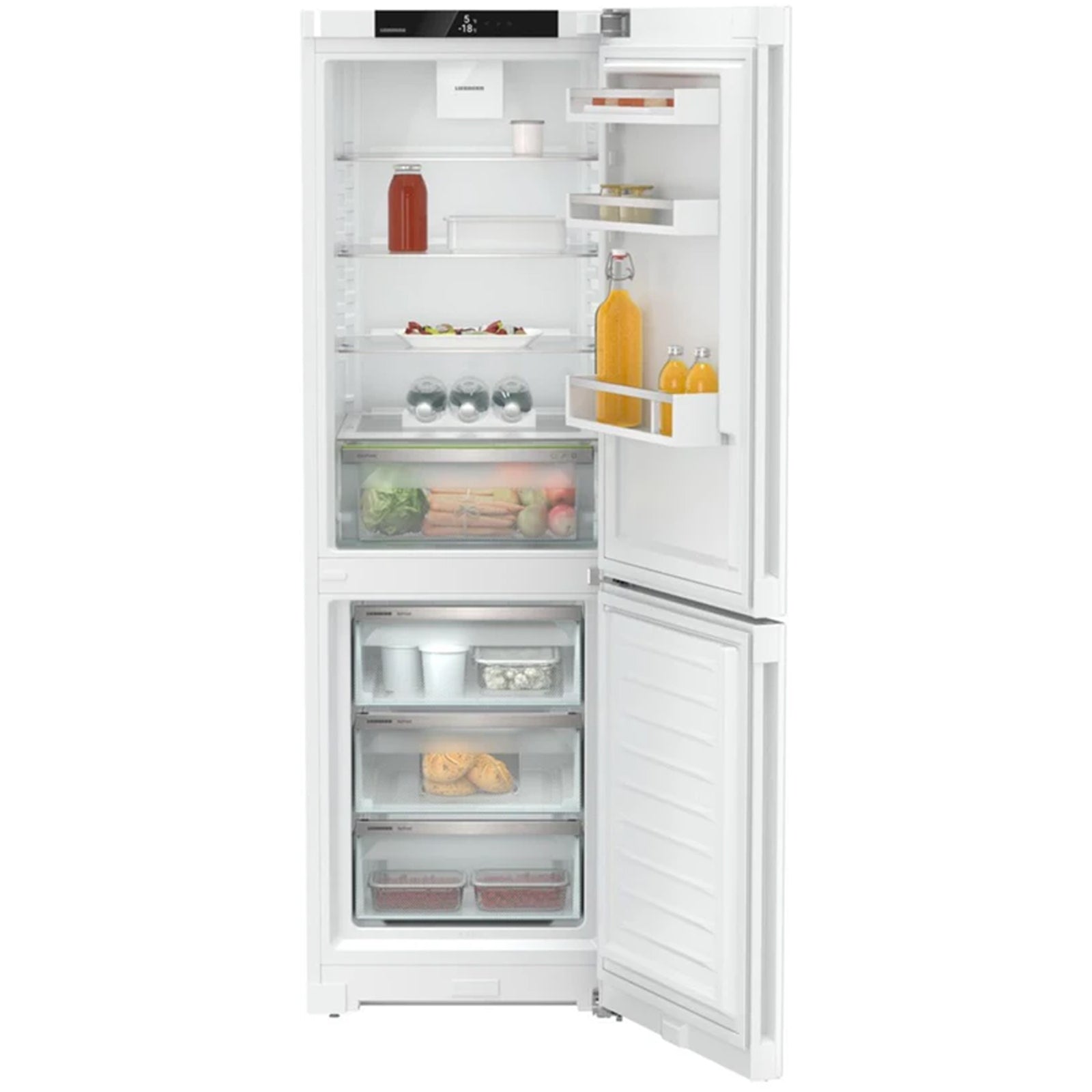 liebherr-pure-cnd5203-60cm-60-40-330l-no-frost-freestanding-fridge-freezer-white-1146828158 Liebherr Pure CND5203 60cm 60/40 330L No Frost Freestanding Fridge Freezer White - Image 4