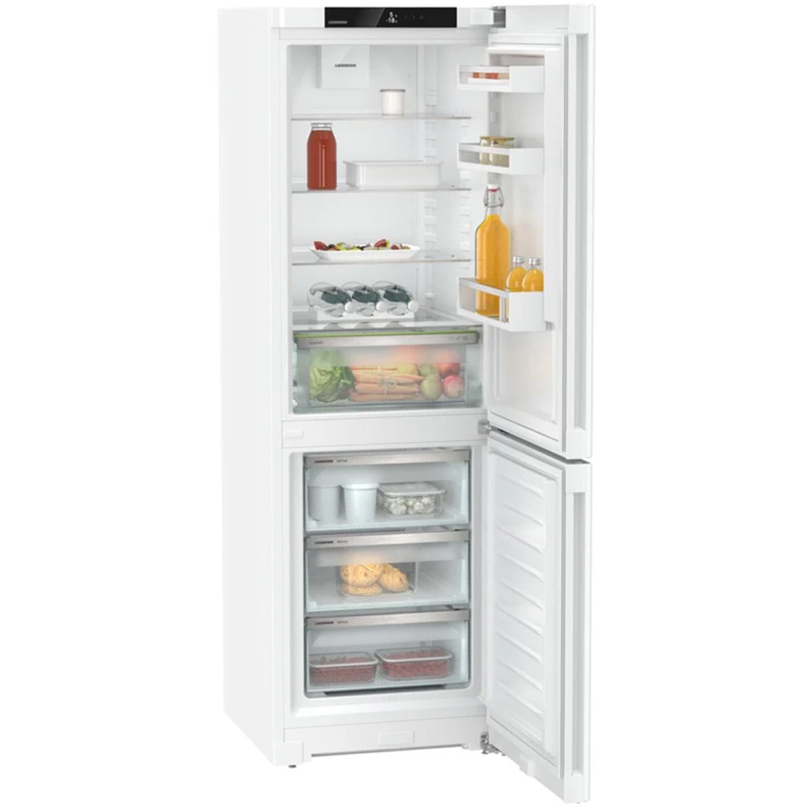 liebherr-pure-cnd5203-60cm-60-40-330l-no-frost-freestanding-fridge-freezer-white-1146828160 Liebherr Pure CND5203 60cm 60/40 330L No Frost Freestanding Fridge Freezer White - Image 2