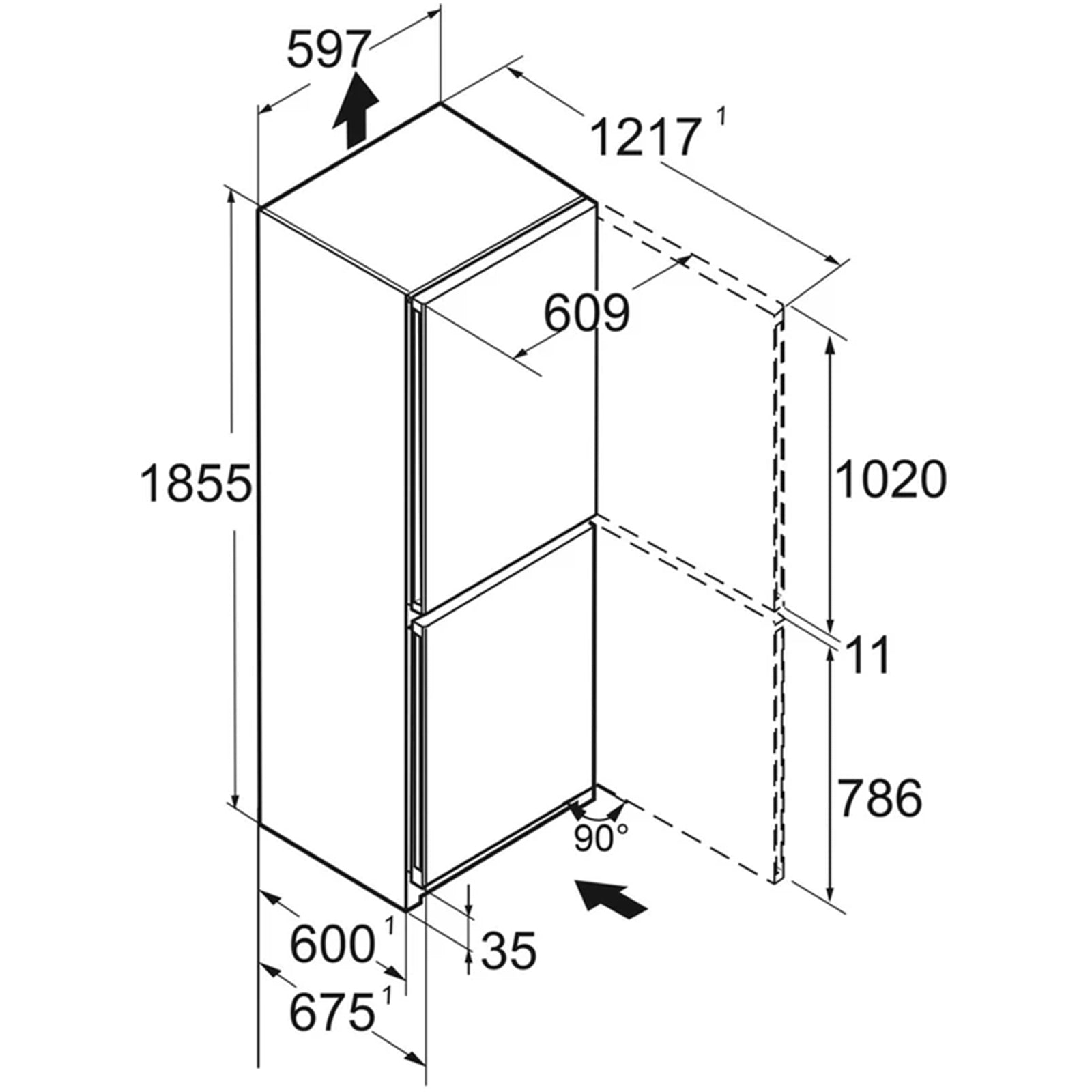 liebherr-pure-cnsfd5203-60cm-269l-no-frost-60-40-fridge-freezer-stainless-steel-1149813824 Liebherr Pure CNSFD5203 60cm 269L No Frost 60/40 Fridge Freezer Stainless Steel - Image 8