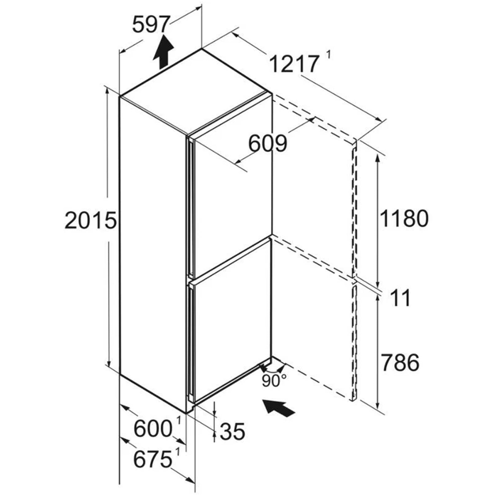 liebherr-pure-cnsfd5703-60cm-369l-no-frost-fridge-freezer-silver-1149813804 Liebherr Pure CNSFD5703 60cm 369L No Frost Fridge Freezer Silver - Image 9