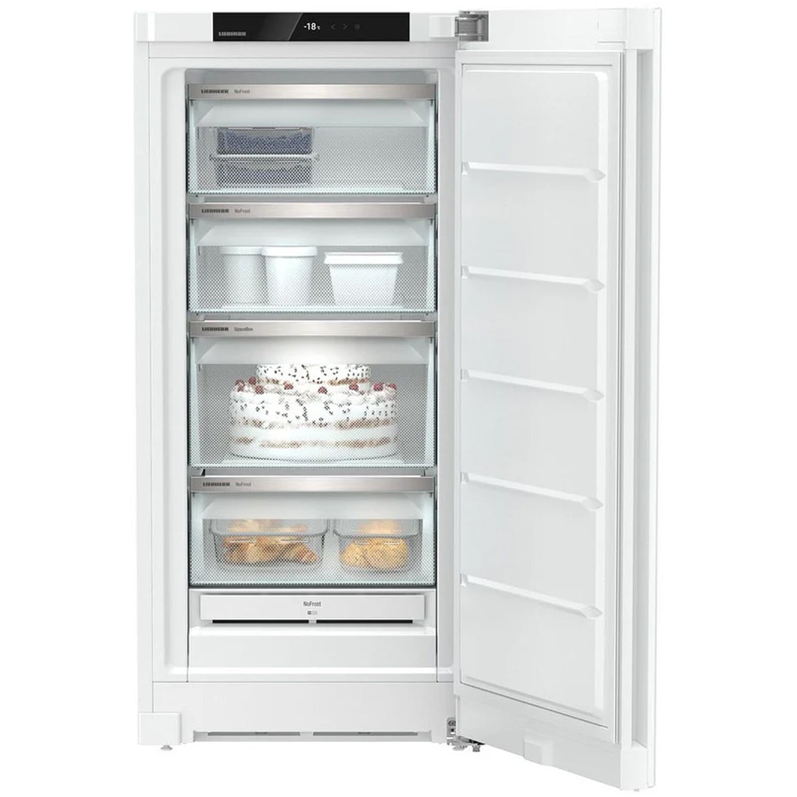 liebherr-pure-fne4204-60cm-160l-no-frost-freestanding-tall-upright-freezer-white-1153040970 Liebherr Pure FNE4204 60cm 160L No Frost Freestanding Tall Upright Freezer White - Image 2