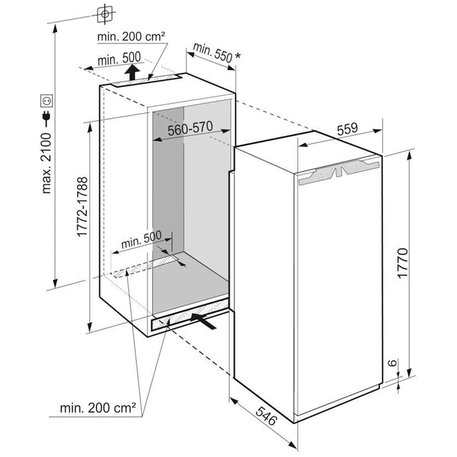 liebherr-pure-ire5100-178cm-fully-integrated-larder-fridge-1154214313 Liebherr Pure IRE5100 178cm Fully Integrated Larder Fridge - Image 3