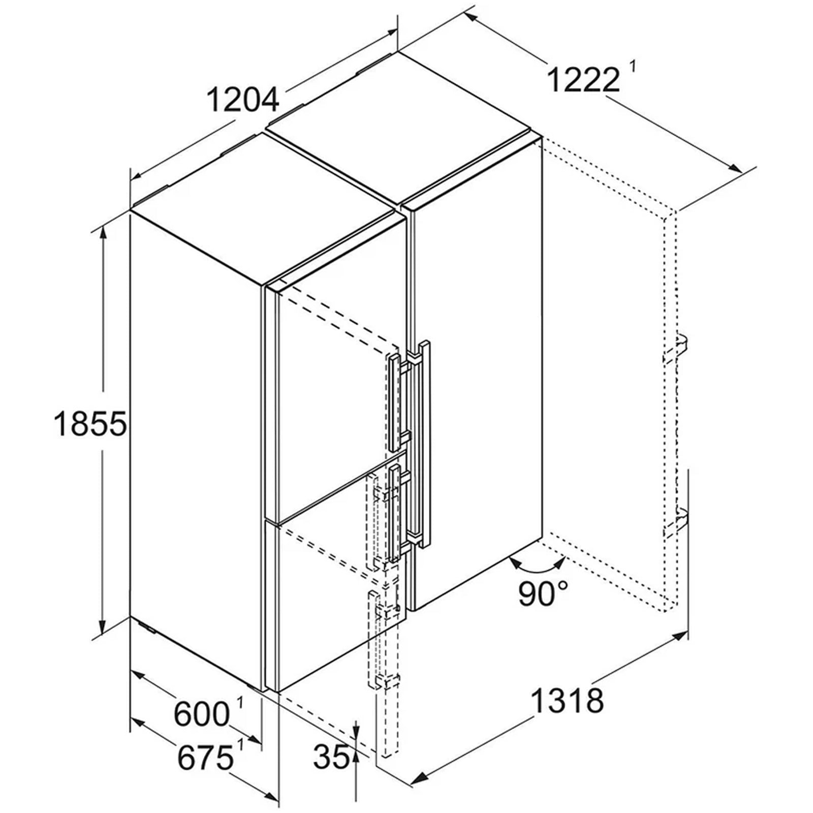 liebherr-xrcsd5255-716l-freestanding-no-frost-side-by-side-fridge-freezer-with-ice-maker-in-stainless-steel-1154698148 Liebherr XRCSD5255 716L Freestanding No Frost Side by Side Fridge Freezer with Ice Maker in Stainless Steel - Image 4