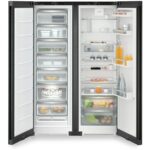 Liebherr XRFBD5220 677L Freestanding No Frost Black Side by Side Fridge Freezer in Black Steel - Image 2