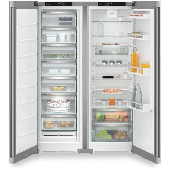 Liebherr XRFSF5220 677L Freestanding No Frost Side by Side Fridge Freezer in Stainless Steel - Image 3