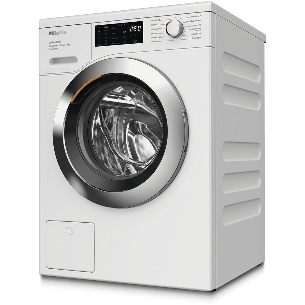 miele-wee385-wcs-8kg-1400-spin-power-wash-steam-washing-machine-lotus-white-1155831625 Miele WEE385 WCS 8kg 1400 Spin Power Wash & Steam Washing Machine Lotus White - Image 2