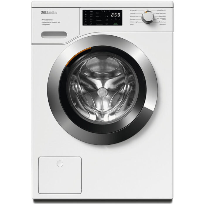 Miele WEE385 WCS 8kg 1400 Spin Power Wash & Steam Washing Machine Lotus White - Image 1