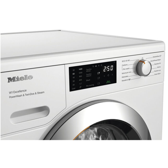Miele WEG885 WCS 9kg 1400 Spin PowerWash & SteamCare Washing Machine Lotus White - Image 4